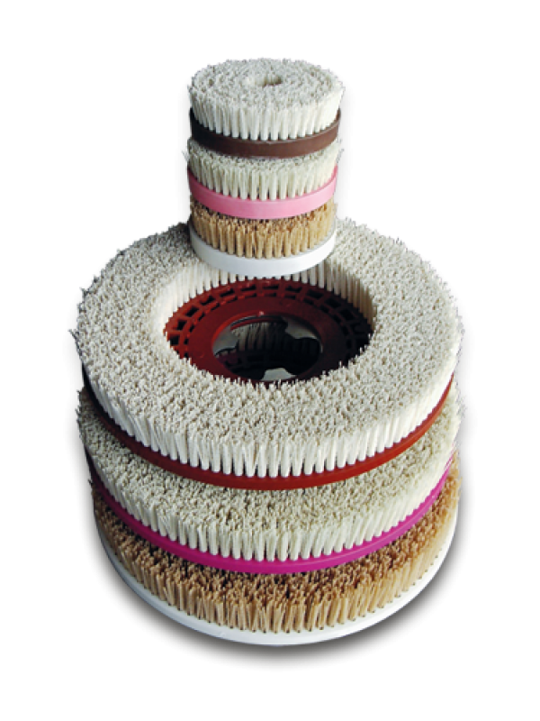 Finalit porcelain brushes for floor machine, 380 mm - soft stones